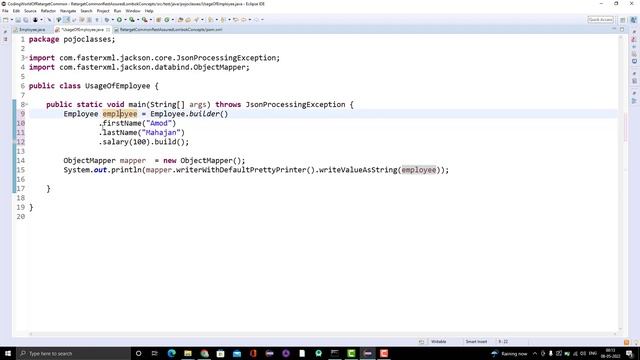 #70. How To Use @Builder Annotation Of Project Lombok In POJO Class To Create JSON Payload смотреть онлайн