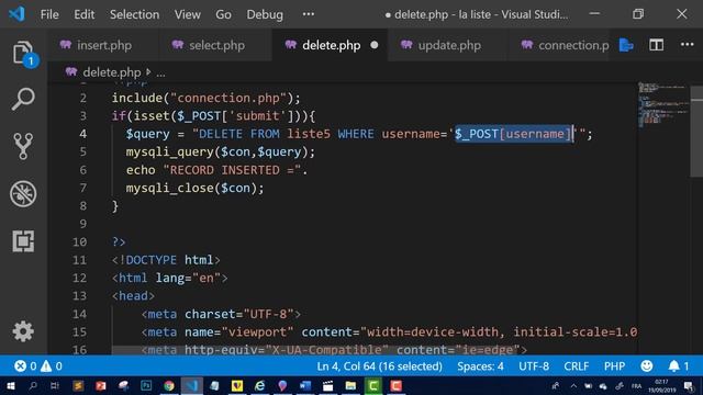 #php #crud #select #update #delete #insert 3/ PHP : COMMENT CRÉER UN CRUD (DELETE ) смотреть онлайн