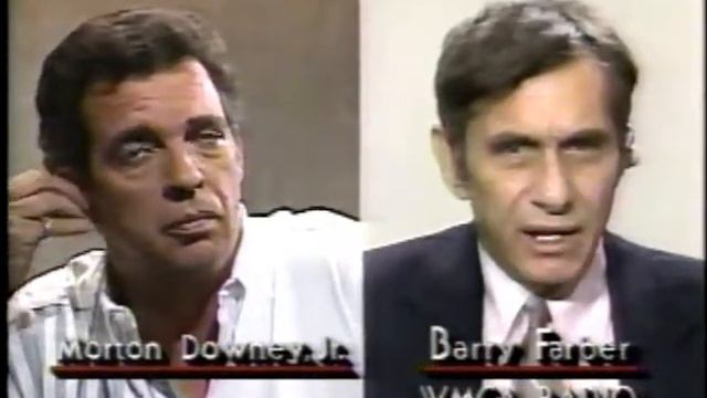WOR News, Sara Lee Kessler, Morton Downey Jr., Barry Farber Interview, 1988