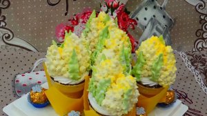 Зефирная мимоза #мимоза #весна #зефир #конфеты #трюфель