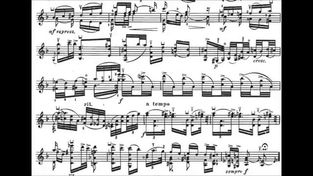 Ysaye Solo Violin Sonata No. 3 -- Ballede (with sheet music) смотреть онлайн
