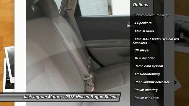 2015 Nissan Rogue Select Montgomery AL N14605 смотреть онлайн