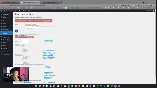 Search and Replace Text in WordPress Posts or Page смотреть онлайн
