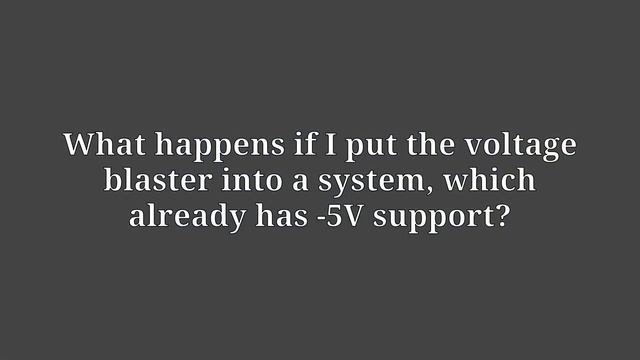 Voltage Blaster ISA -5V Provider Q&A смотреть онлайн