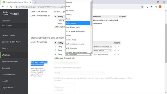 Layer 7 Firewall Meraki with Cisco Umbrella смотреть онлайн