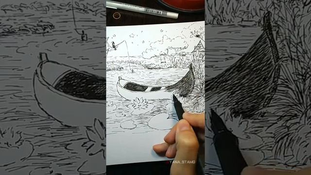 Сказочный сюжет. Рисуем в эфире перьевой ручкой Lamy EF. смотреть онлайн