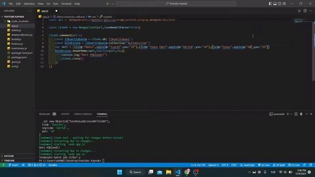 Node.JS İle MongoDB'de InsertMany Metodu Nasıl Uygulanır? смотреть онлайн