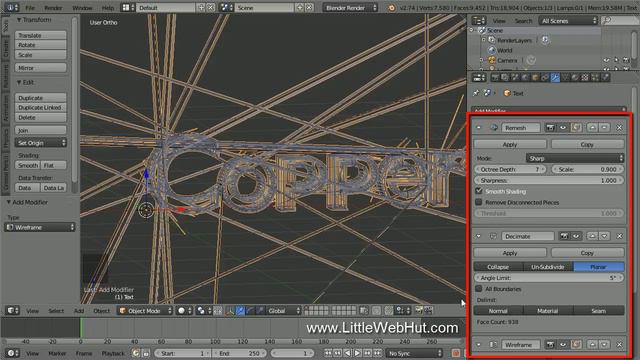 Blender Tutorial: Copper Wire Text смотреть онлайн