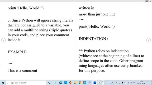 # Brainy _ Bunch # Comments , Types of Comments , Indentation , Escape Characters In Python смотреть онлайн