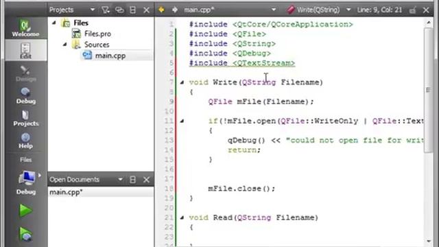 C++ Qt 12 - QFile смотреть онлайн