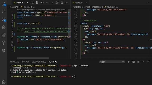 【013】Cloud FunctionsとExpressでREST APIの型を作る【Firebase】 смотреть онлайн