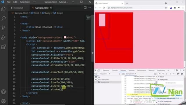 Canvas | Basic shapes | Basic to Advance | Tamil | NJan Channel | Tutorial - 2 смотреть онлайн