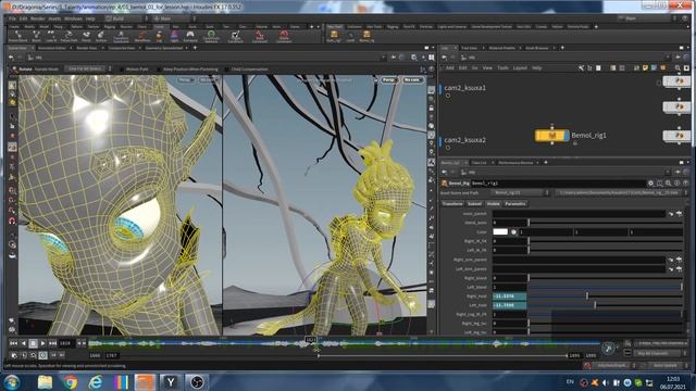 Lesson 02 Animation Houdini, Interface in 7 minute смотреть онлайн