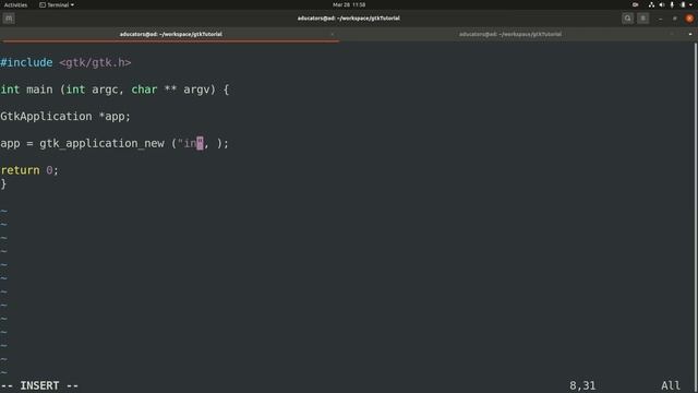 02 | Compile GTK code with zero errors and warnings | GtkApplication | gtk_init() | aducators.in смотреть онлайн