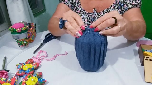 Peso De Porta Reutilizando Jeans E Garrafa Pet