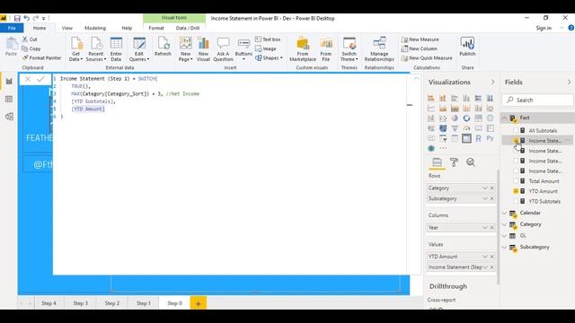 Creating an Income Statement with DAX in Power BI смотреть онлайн