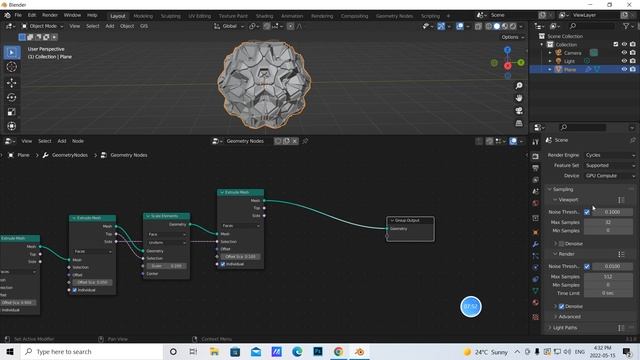 Blender 3.1 Chinese tutorial: Easy complex meshes with geometry nodes . 带有几何节点的简单复杂网格中文教程 смотреть онлайн