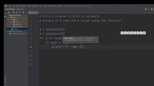 Hollow Rectangle - 2 Python problem Assignment | CCBP |#pythonprogramming #python DEBUGGER смотреть онлайн