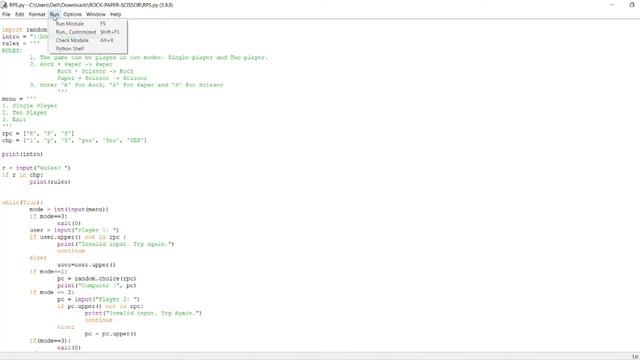 Rock Paper Scissor Game In Python CLI mode With Source Code | Source Code & Projects смотреть онлайн