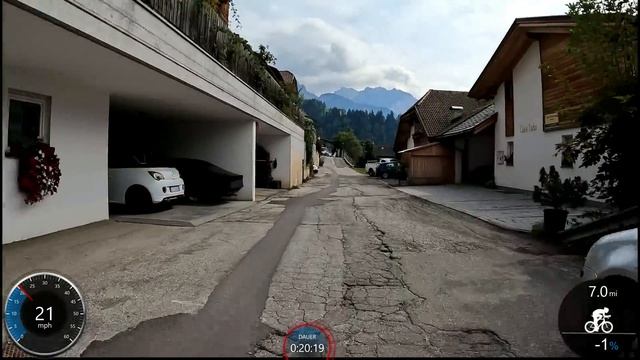 Virtual Cycling Kronplatz Dolomites with mph Garmin Display 4K Video смотреть онлайн
