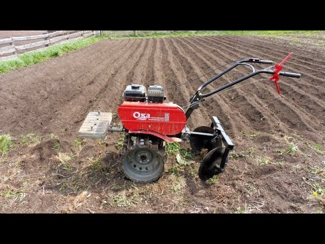 Мотоблок Ока - нарезка гребней и посадка картофеля. смотреть онлайн