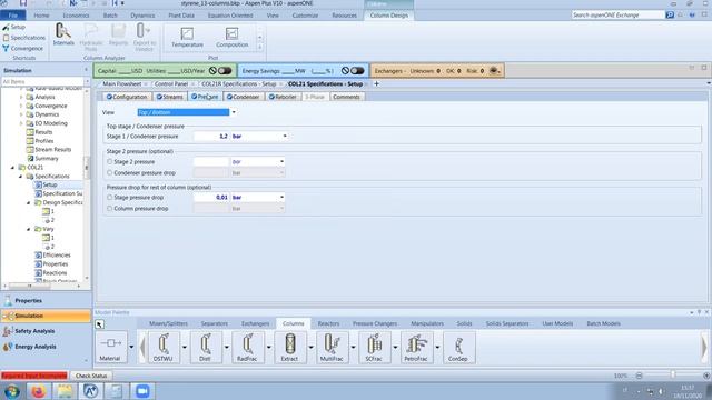 Styrene Process with Aspen Plus 7/9 - Rate-Based Distillation Columns (B) смотреть онлайн