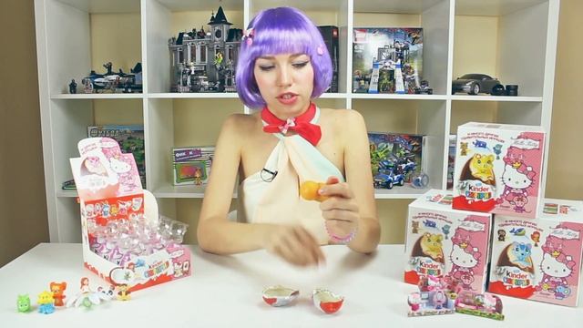 Kinder Surprise Hello Kitty вся коллекция. Шоколадные яйца с Хелло Китти смотреть онлайн