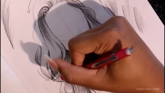 How to Draw Hair | Step by Step by Christina Lorre ♡ смотреть онлайн