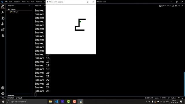 Snake Game Using Python Tkinter смотреть онлайн