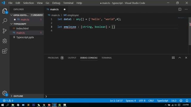 Typescript tutorial for beginner to advance in Hindi | Tuple data type in Hindi смотреть онлайн
