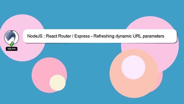 NodeJS : React Router / Express - Refreshing dynamic URL parameters смотреть онлайн