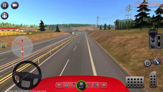 Bus Simulator : Ultimate #14 - Coach Red Bus Mercedes Multiplayer Road Driving - Android GamePlay