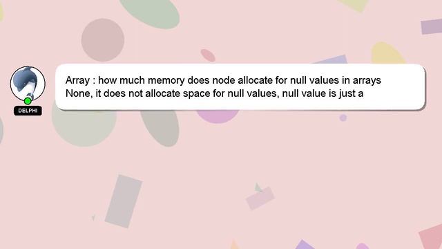 Array : how much memory does node allocate for null values in arrays смотреть онлайн