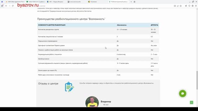 Создание Сайта Для Частной Наркологической Клиники смотреть онлайн
