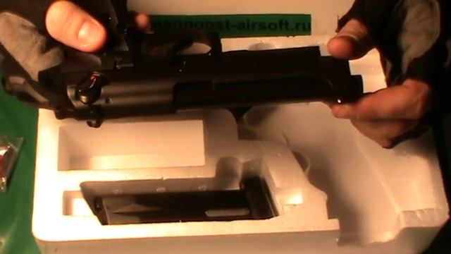 Магазин "Мангуст". Обзор страйкбольного пистолета Beretta M9A1, KJW, Gas Blow Back, CO2 смотреть онлайн