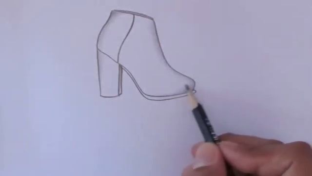 How to draw girl Shoes drawing easy| Heel Shoe drawing Pencil Sketch step by step tutorial смотреть онлайн