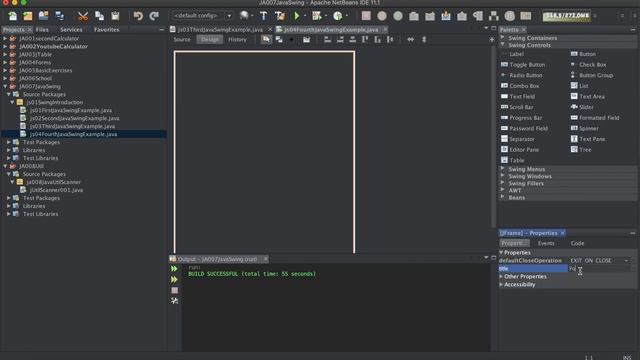 Java Swing.Swing Introduction. Fourth Swing Example.#importJavaxSwing.*;#JavaBasics. смотреть онлайн
