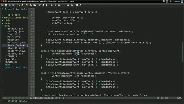 #12 3D Software Rendering Tutorial: Edge Scanning