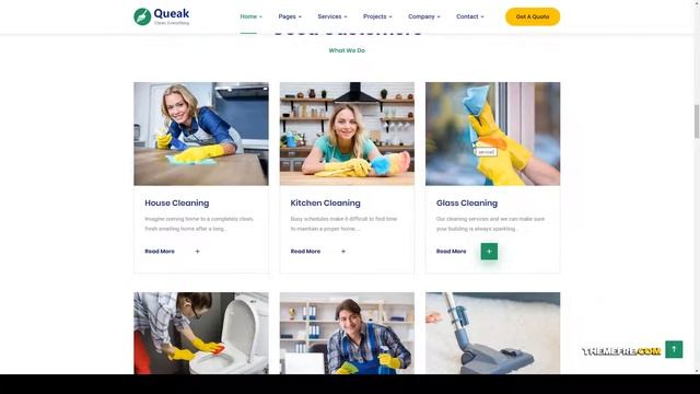 Queak - Cleaning Services WordPress Theme cleaning Cleaning Service Uehara смотреть онлайн