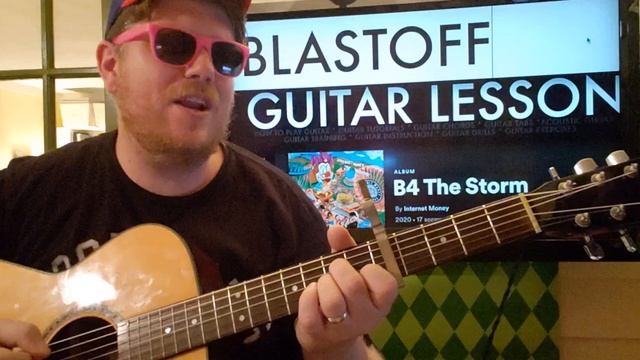 How To Play Blastoff Internet Money Juice WRLD Trippie Redd // guitar tutorial fingerstyle chords смотреть онлайн