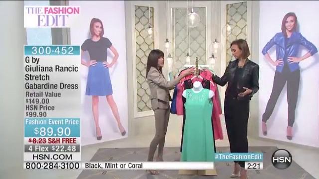 G by Giuliana Rancic Stretch Gabardine Dress смотреть онлайн