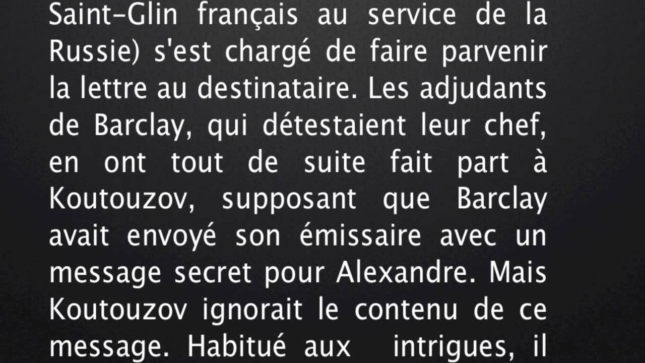 Koutouzov au secours de Barclay de Tolly смотреть онлайн