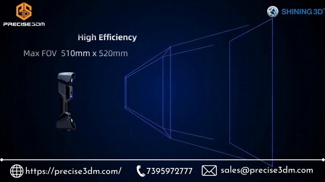 Freescan UE (Blue laser Handheld 3D scanner) | shining3D | Precise3DM смотреть онлайн