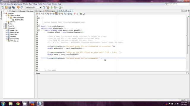BeginnersJava.com -- Java- Lesson 3- Simple calculations, bank interest problem смотреть онлайн