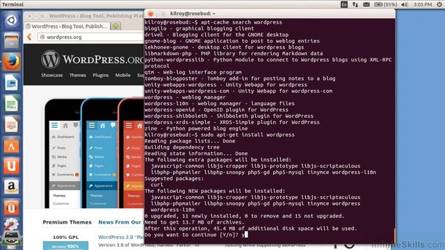 Learning Linux | Installing Web Application || 05. Unpacking Installing Wordpress смотреть онлайн