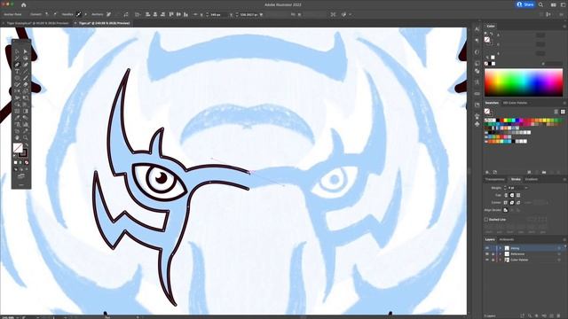 How to Create Tiger From SKETCH TO VECTOR - Adobe Illustrator TUTORIAL смотреть онлайн