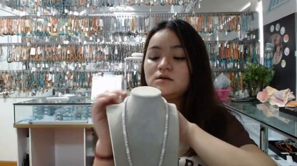 20240422-04 Natural turquoise and mop faceted Amazonite Snowflake Ghost Quartz smooth beads