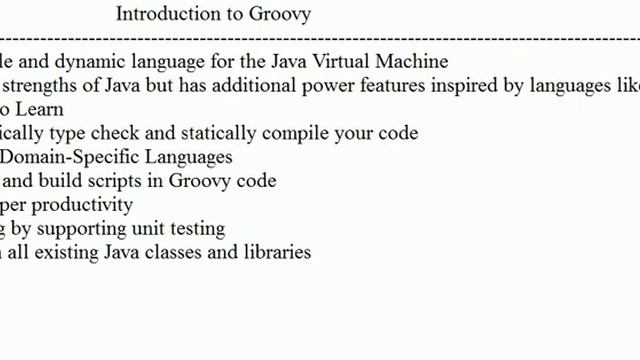 Groovy Tutorial - Introduction To Groovy