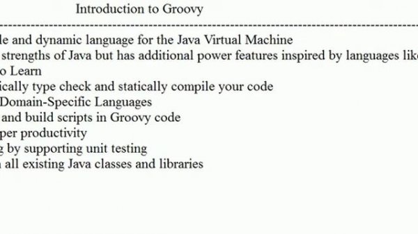 Groovy Tutorial - Introduction to Groovy