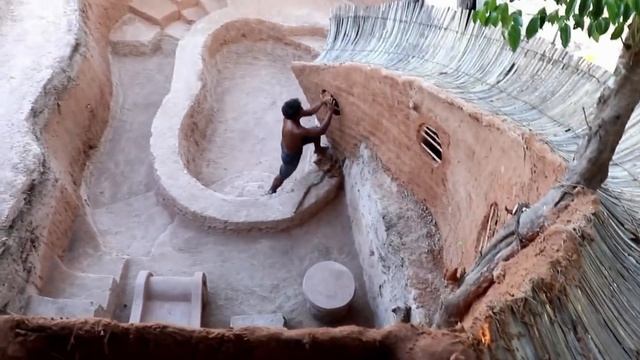 Build Most Underground Secret House, Swimming Pool with Water Slide & Aquarium смотреть онлайн